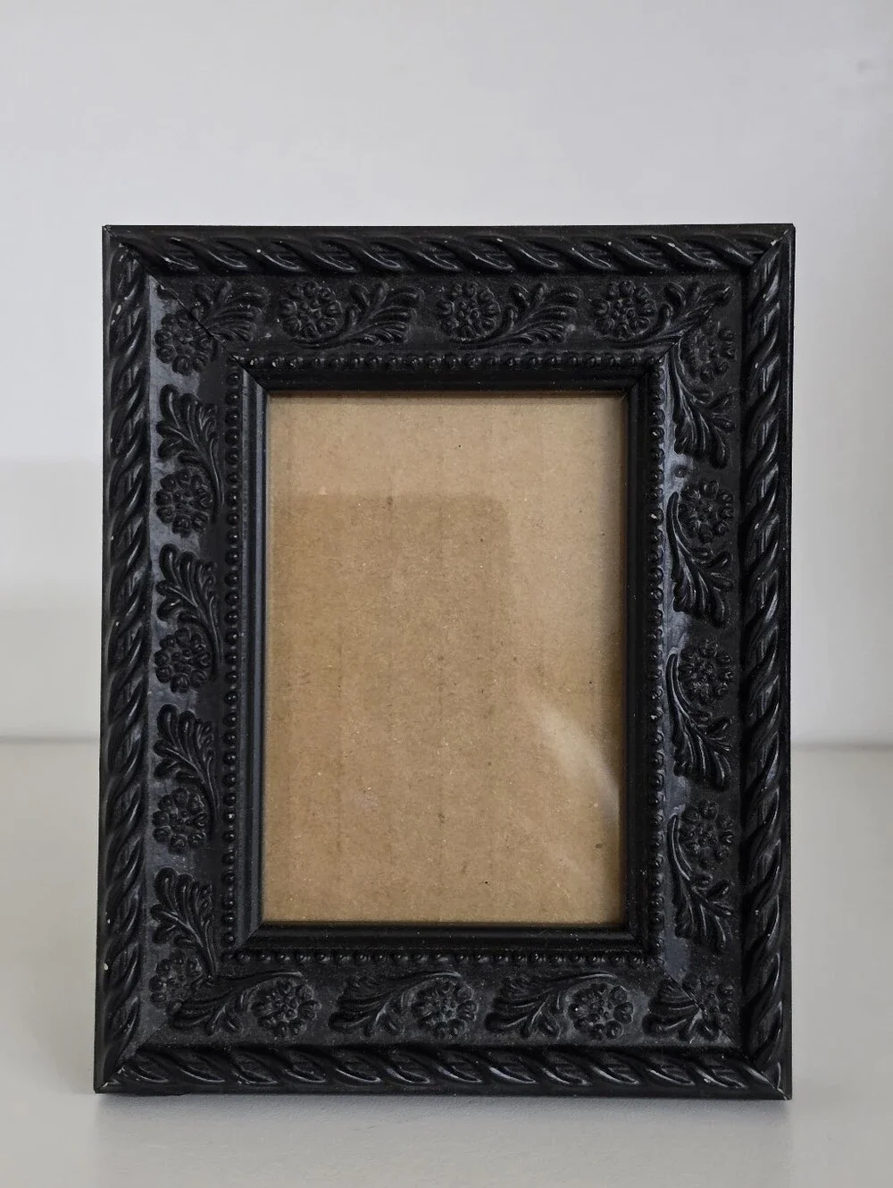 Laura Ashley Black Floral Textured Resin Frame